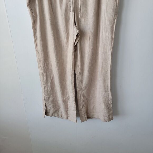 Naturals d&co. womens linen blend pants size 1X Drawstring waist minimalist - Picture 4 of 9